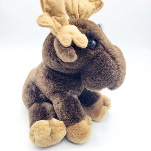Vintage 1986 Dakin Brown Moose Stuffed Animal Plush Toy Zoo Forrest Animal 10" - Picture 2 of 7
